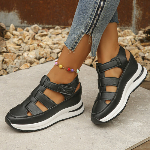 New summer women's hollow breathable flat sandals